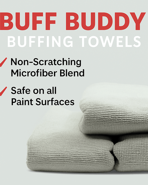Buff Buddy Microfiber Polishing Towel 16"x16" - 3 Pack - Jescar Finishing Products - J - BB - 450