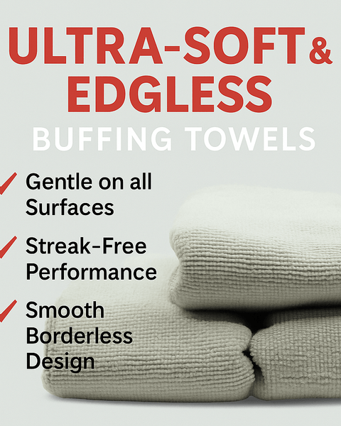 Buff Buddy Microfiber Polishing Towel 16"x16" - 3 Pack - Jescar Finishing Products - J - BB - 450