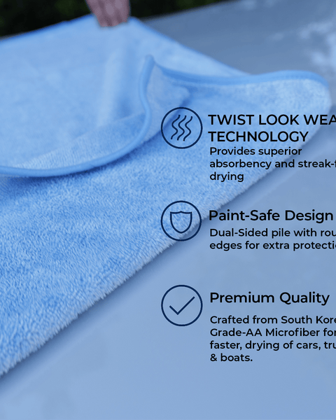 AquaBuster Microfiber Drying Towel 25" x 36" - Jescar Finishing Products - J - AB - 2536