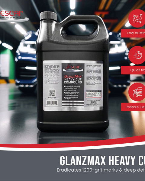 JESCAR GLANZMAX HEAVY CUT COMPOUND – FAST DEFECT REMOVAL, BODY SHOP SAFE - Jescar Finishing Products - J - GMHC - 8