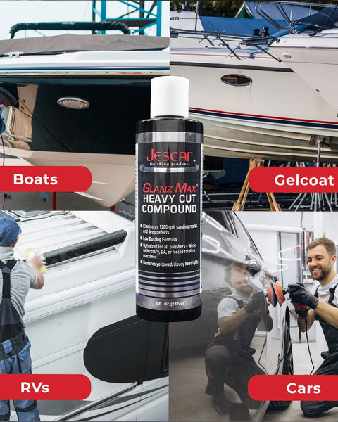 JESCAR GLANZMAX HEAVY CUT COMPOUND – FAST DEFECT REMOVAL, BODY SHOP SAFE - Jescar Finishing Products - J - GMHC - 8