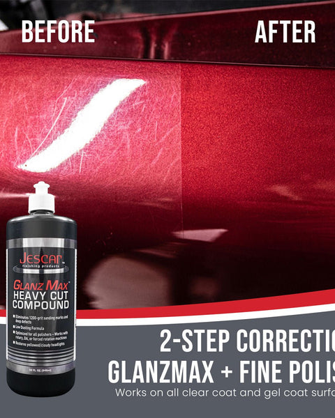 JESCAR GLANZMAX HEAVY CUT COMPOUND – FAST DEFECT REMOVAL, BODY SHOP SAFE - Jescar Finishing Products - J - GMHC - 8