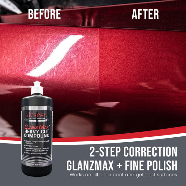 JESCAR GLANZMAX HEAVY CUT COMPOUND – FAST DEFECT REMOVAL, BODY SHOP SAFE - Jescar Finishing Products - J - GMHC - 8